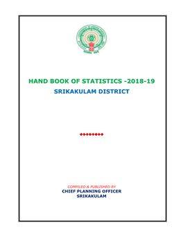 Hand Book of Statistics -2018-19 Srikakulam District
