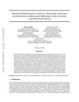 The Four Dimensions of Social Network Analysis