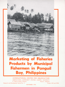 Marketing of Fisheries Products by Municipal Fishermen in Panguil Bay, Philippines
