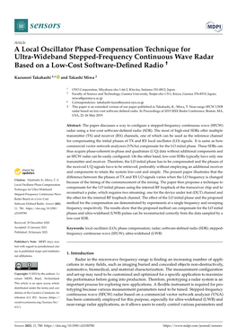 A Local Oscillator Phase Compensation Technique for Ultra-Wideband Stepped-Frequency Continuous Wave Radar Based on a Low-Cost Software-Deﬁned Radio †