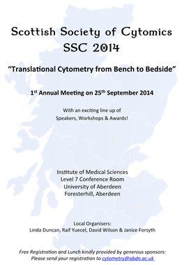 Scottish Society of Cytomics SSC 2014