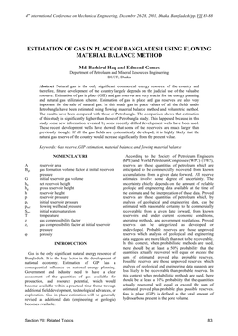 Estimation of Gas in Place of Bangladesh Using Flowing Material Balance Method