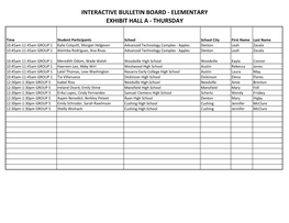 Interactive Bulletin Board - Elementary Exhibit Hall a - Thursday