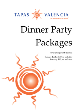 Dinner Party Packages