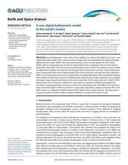 A New Digital Bathymetric Model of the World's Oceans