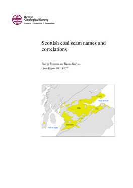 Scottish Coal Seam Names and Correlations