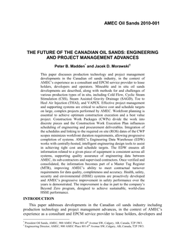 Future of Canadian Oil Sands
