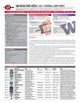 FB12 Game Notes
