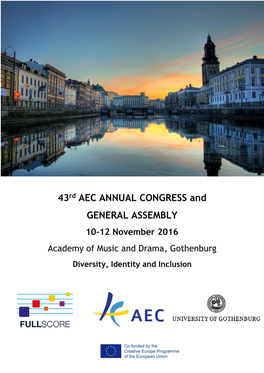 43Rd AEC ANNUAL CONGRESS and GENERAL ASSEMBLY