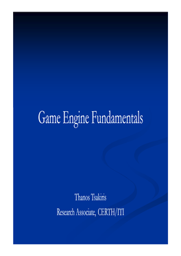 Game Engine Fundamentals