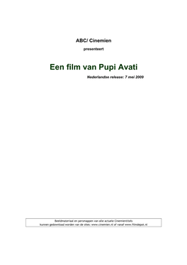 Een Film Van Pupi Avati
