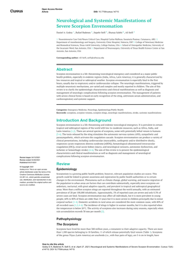 Neurological and Systemic Manifestations of Severe Scorpion Envenomation