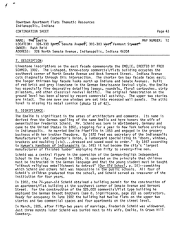 Downtown Apartment Flats Thematic Resources Indianapolis, Indiana CONTINUATION SHEET Page 43