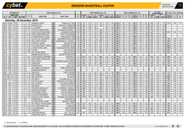 Weekend Basketball Coupon 28/12/2019 08:49 1 / 3