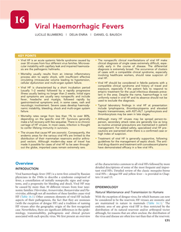 16 Viral Haemorrhagic Fevers