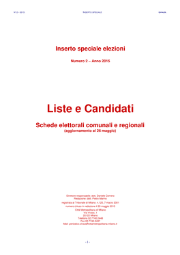 Liste E Candidati