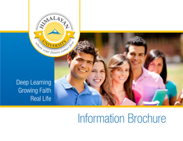 Information Brochure Arunachal Pradesh W T S H R E Re S Y E Ou M R Future Co