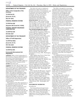 Federal Register / Vol. 60, No. 86 / Thursday, May 4, 1995 / Rules and Regulations