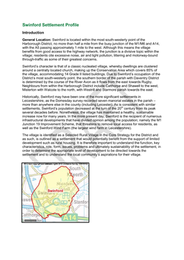 NP, Swinford Settlement Profile