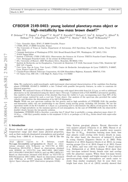 CFBDSIR 2149-0403: Young Isolated Planetary-Mass Object Or High-Metallicity Low-Mass Brown Dwarf?? P