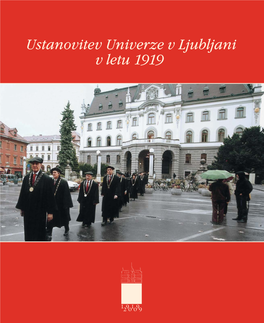 Ustanovitev Univerze V Ljubljani V Letu 1919