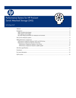 HP SAS Technologies for Enterpirse Systems