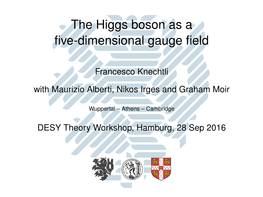 The Higgs Boson As a Five-Dimensional Gauge Field
