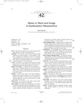 Maize in Word and Image in Southeastern Mesoamerica