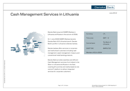 Cash Management Services in Lithuania June 2012