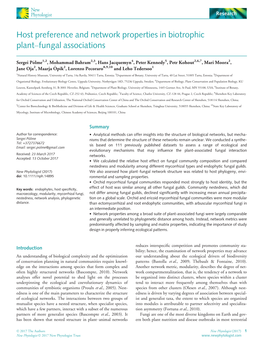 Host Preference and Network Properties in Biotrophic Plant&#X2013