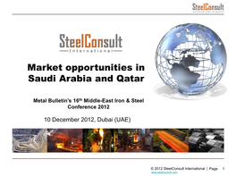Market Opportunities in Saudi Arabia and Qatar