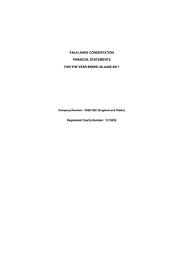 Falklands Conservation Financial Statements 2017