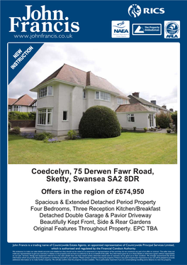 Coedcelyn, 75 Derwen Fawr Road, Sketty, Swansea SA2