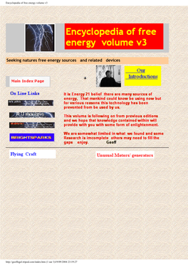 Encyclopedia of Free Energy Volume V3