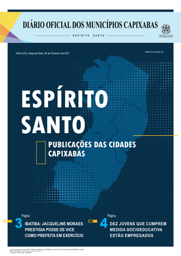 LICITAÇÕES DIÁRIO OFICIAL DOS MUNICÍPIOS CAPIXABAS Vitória (ES), Segunda-Feira, 08 De Fevereiro De 2021