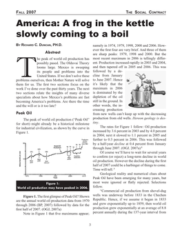 A Frog in the Kettle Slowly Coming to a Boil