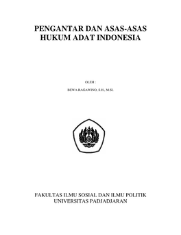 Pengantar Dan Asas-Asas Hukum Adat Indonesia