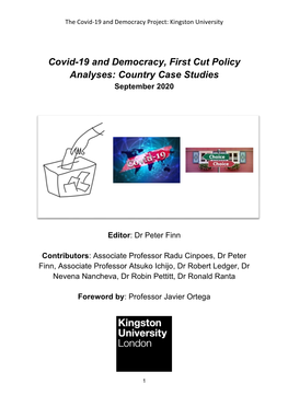 The Covid-19 and Democracy Project: Kingston University