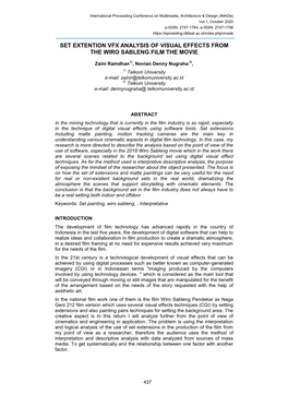 Set Extention Vfx Analysis of Visual Effects from the Wiro Sableng Film the Movie