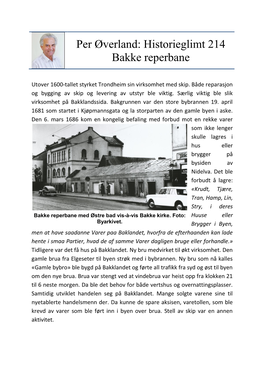 Historieglimt 214 Bakke Reperbane