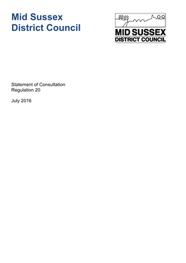 Statement of Consultation Regulation 20