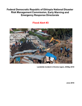 Federal Democratic Republic of Ethiopia National Disaster Risk Management Commission, Early Warning and Emergency Response Directorate