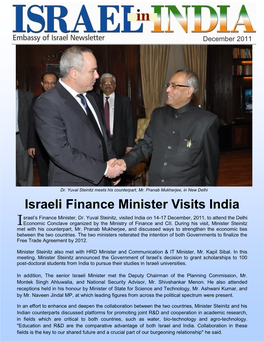 Israeli Finance Minister Visits India