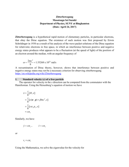 Dirac Equation VIII