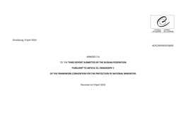 005 Annexes 2-6 to the Third Report Submitted by The