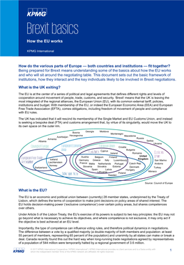 Brexit Basics — How the EU Works Publication Number: 134027-G Publication Date: March 2017