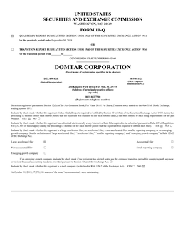 DOMTAR CORPORATION (Exact Name of Registrant As Specified in Its Charter)