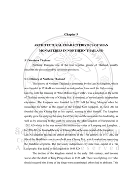 Chapter 5 ARCHITECTURAL CHARACTERISTICS of SHAN