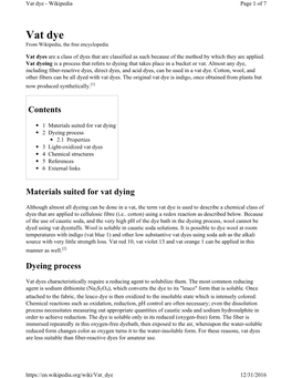 Vat Dye - Wikipedia Page 1 of 7