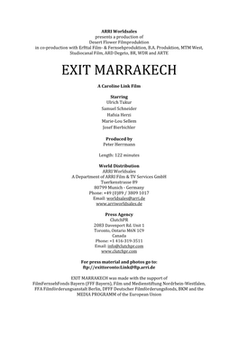 Exit Marrakech